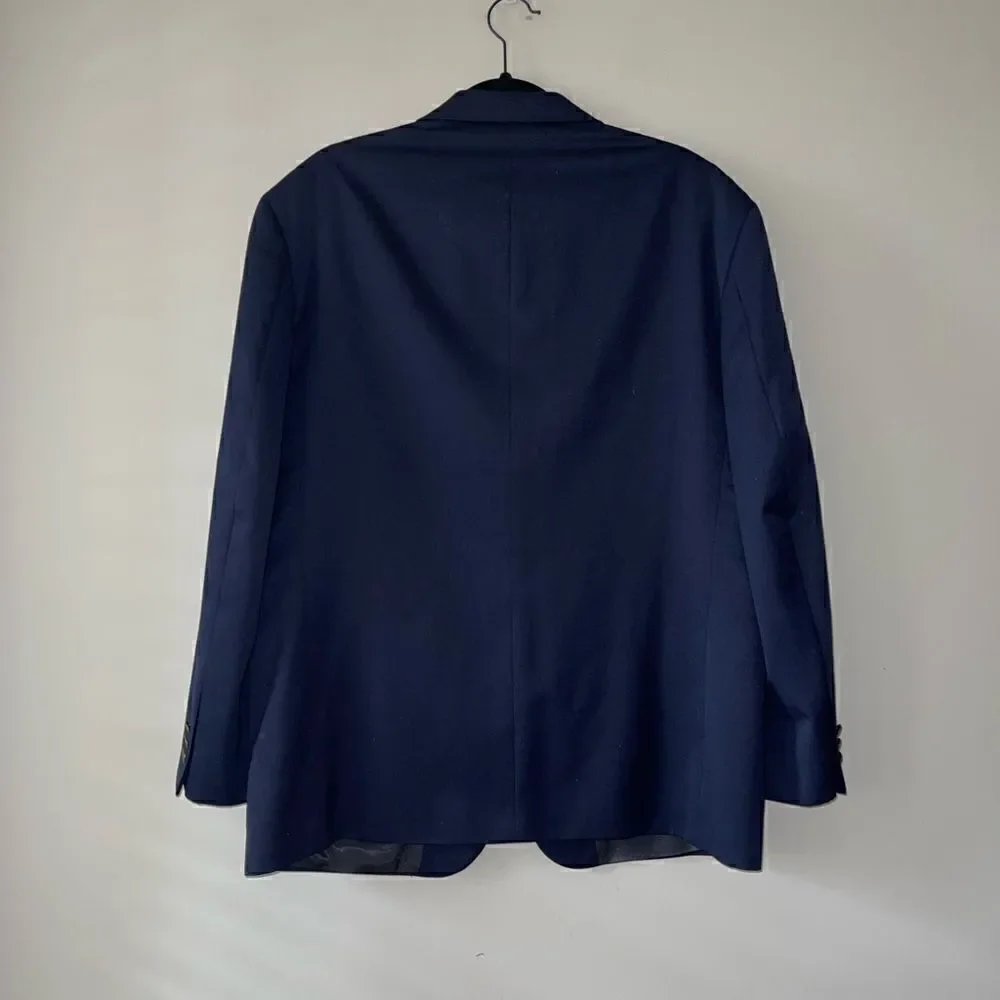 OSCAR DE LA RENTA Navy Blue Blazer Size 44R